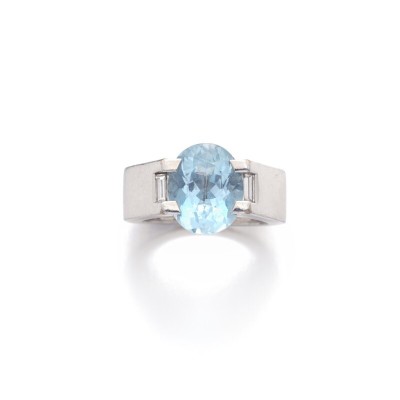 #CARTIER #Diamond #Aquamarine #Ring #Aigue marine #diamant #bague
