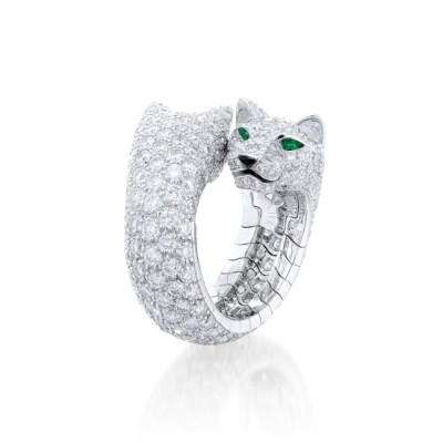 #CARTIER #Diamond #Emerald #Onyx #'Double Panthère' #Ring