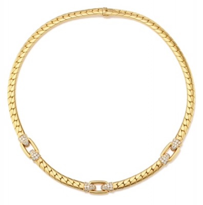 #CARTIER #Diamond #Gold #Necklace #Diamant #Or #Collier #1970