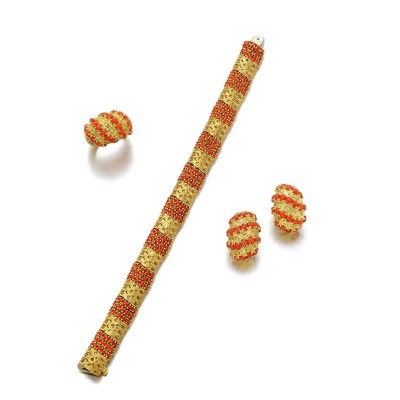 #CARTIER #Gold #Coral #Parure