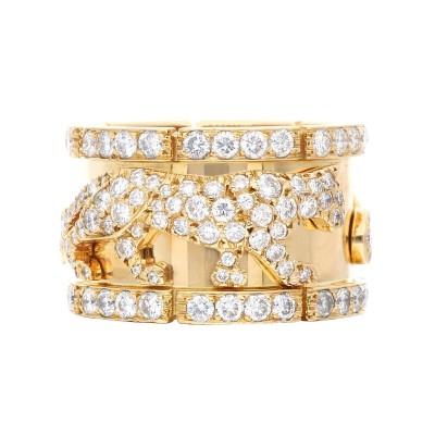 #CARTIER #Gold #Diamond #Panthère Ring #Or #Diamant #Bague