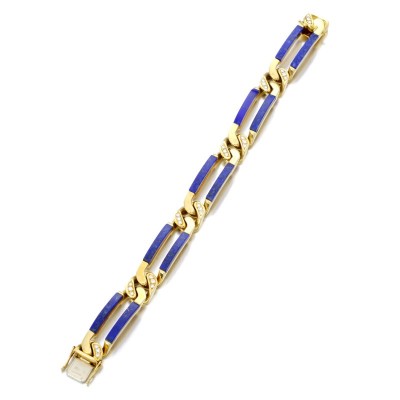 #CARTIER #Gold #lapis lazuli #diamond #bracelet