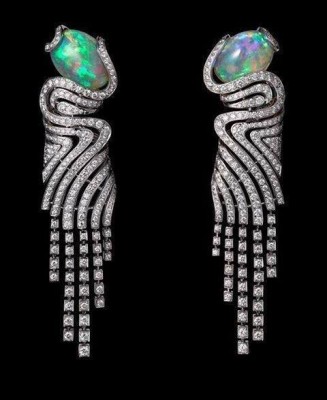CARTIER #Opal #Diamond #earrings