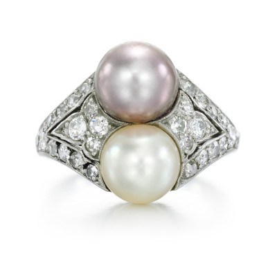 CARTIER #Pearl #diamond #perle #diamant #ring#circa 1910