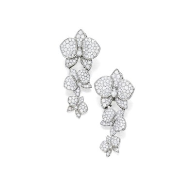 #CARTIER #Pendant-Earclips #diamonds #Caressed'Orchidées