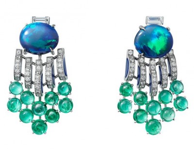 #CARTIER #Platinum #Emerald #BlackOpal #LapisLazuli #Diamond #KirunaEarrings