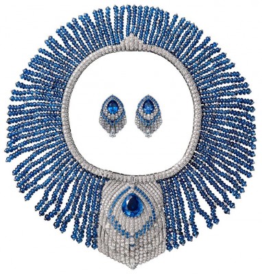 CARTIER #Platinum #Sapphire #Diamond #Necklace #Earrings