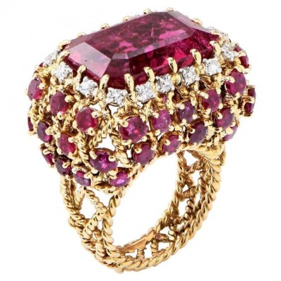 #CARTIER #Ring #Rubellite #Diamonds #Bague