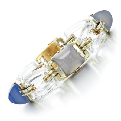 #CARTIER #Rock crystal #chalcedony #Cristl de roche #calcédoine #bracelet #1940s