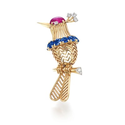 #CARTIER #Ruby #sapphire #rubis #saphir #broche #brooch #circa 1950