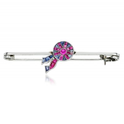 #CARTIER #Sapphire #ruby #saphir #rubis #brooch #1917