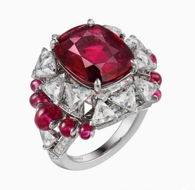 #CARTIER #ThaiRuby #Diamonds #CabochonRuby #Ring