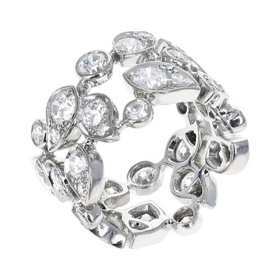 #CARTIER #White Gold #Diamond #Leaf Band Ring #Or blanc #diamant