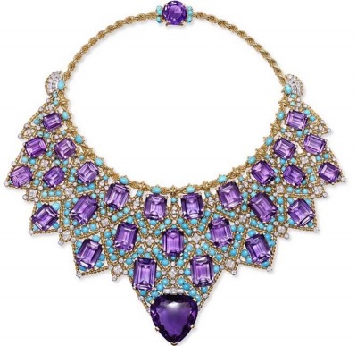 #CARTIER #amethyst #turquoise #diamond #necklace #belong too Duchess of Windsor# 1947