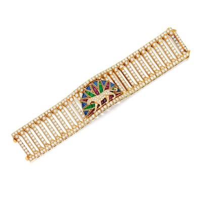 #CARTIER #bracelet #panthère #saphirs #sapphires #rubis #rubies #saphirs #sapphires #émeraudes #emeralds