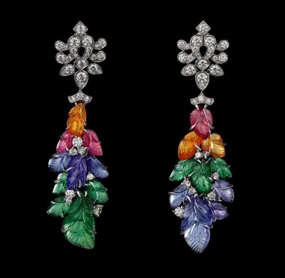 CARTIER-earrings-Platinum-mandarin-garnets-pink-tourmalines-tanzanites-tsavorite-garnets-yellow-diamonds-brilliants