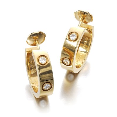 #CARTIER #gold #diamonds #earrings #'Love'