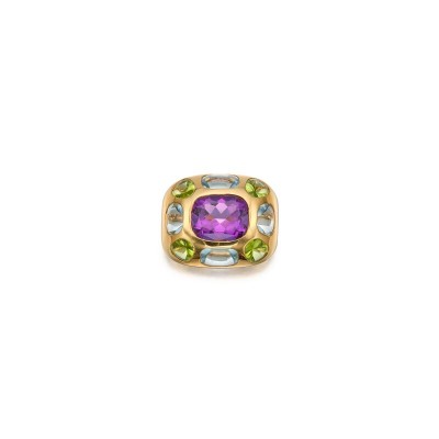 #CHANEL #Gold #Peridot #Amethsyte #Aigue Marine #ring #bague #jewelry #joaillerie