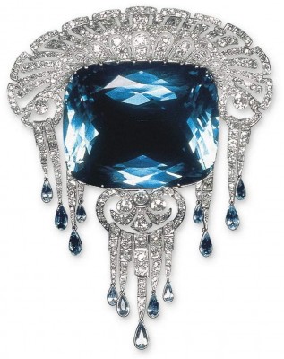 #CHAUMET #Broche #1913 #aigue-marine 323ct #diamants