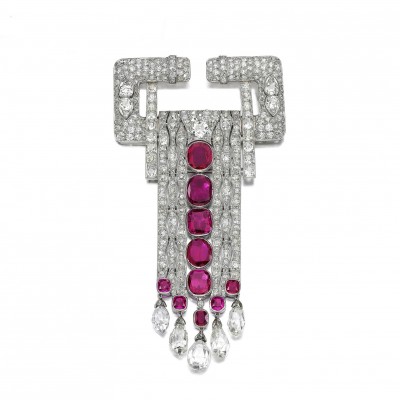 #CHAUMET #Ruby #Diamond #Brooch #circa 1928