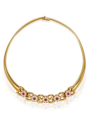 #Christian Dior #necklace #diamonds #rubies