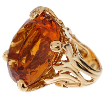 #DIOR JOAILLERIE #bague #Gold #Citrine #Diamond #Ring #diamant