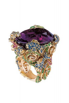 DIOR #VictoireDeCastellane #Amethyst #Sapphires #GreenGarnets