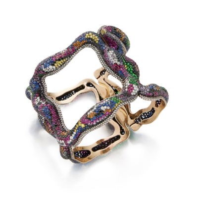 #FABERGE #Gem-Set and Diamond Cuff-Bracelet
