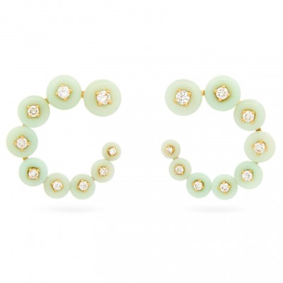 #FERNANDO JORGE #chrysoprase #diamonds #earrings