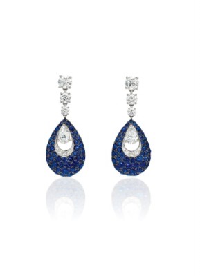 GRAAF #Diamond #Sapphire #'Pavillion' Earrings