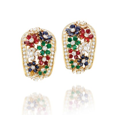 #GRAAF #Diamond #Sapphire # Ruby #Emerald #Earrings #Saphir #Emeraude #rubis #Diamant #Boucles d'oreilles