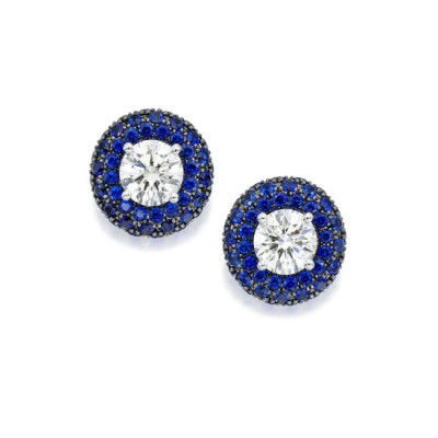 #GRAAF #Diamond #Sapphire #White Gold #Earstuds