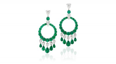 #GRAAF #Emerald #Diamond #White Gold #Earrings #Emeraude #Diamant #Or Blanc #boucles d'oreilles