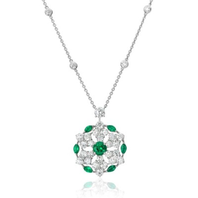 #GRAAF #Emerald #Diamond #White Gold #necklace #Emeraude #diamant #Or Blanc #collier