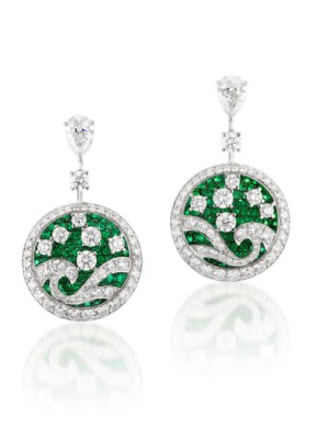 #GRAAF #Emerald and Diamond 'Wave' #Earrings