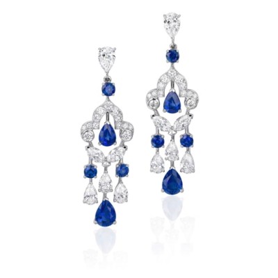 #GRAAF #Sapphire #Diamond #White Gold #Earrings
