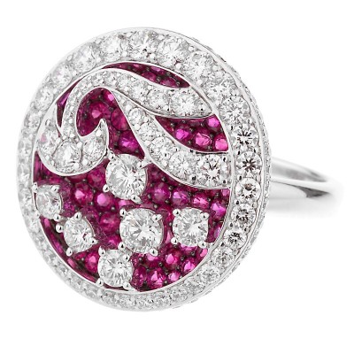 #GRAFF #White Gold #Diamond #Ruby #Diamond #Ring #or blanc #diamant #rubis