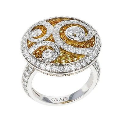 #GRAFF #White Gold #Yellow Gold #Yellow Diamond #Diamond #Ring #or blanc #or jaune #diamant jaune #diamant blanc #bague