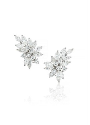 #HARRY WINSTON #Round brilliant-cut diamonds #marquise-cut diamonds #Platinum #Earrings