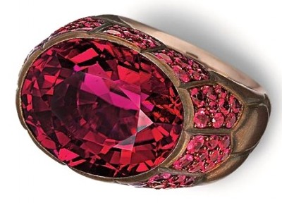 #HEMMERLE #Bague #Rubellite #Spinelles #Cuivre #Or