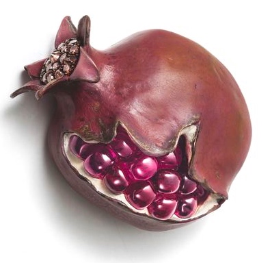 #HEMMERLE #Broche #rubellite #diamants #cuivre #argent #or