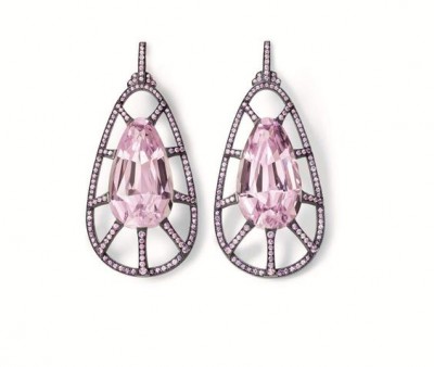 #HEMMERLE #Earrings #Silver #WhiteGold #Kunzites #Sapphires #HauteJoaillerie #StainlessSteel #RedGold #PinkDiamond #WhiteGold #2015