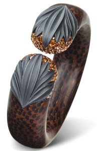 #HEMMERLE #bracelet #Bois de Palmier #Diamants #Argent #Or Blanc