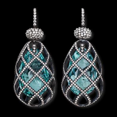 HEMMERLE-earrings-aquamarine-diamonds-silver-white gold