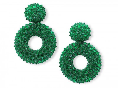 HEMMERLE-earrings-sikver-white gold-emeralds