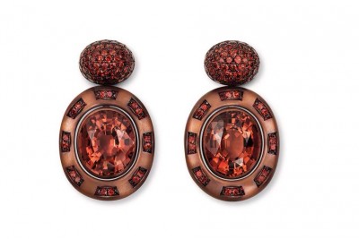 HEMMERLE-earrings-tourmalines-garnets-copper-white gold