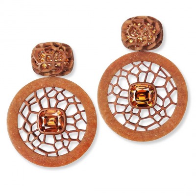 #HEMMERLE #orange-jade #earrings
