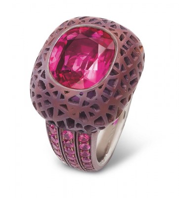 HEMMERLE-ring-Burmese ruby-rubies-copper-white gold