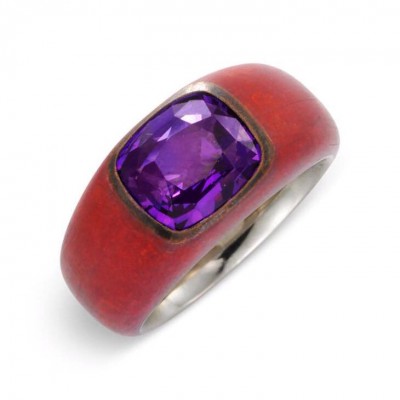 HEMMERLE-ring-white gold-bronze-purple saphire