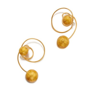 #JAR #Pair of Titanium and Glass 'Carnaval a Venise' #Earclips